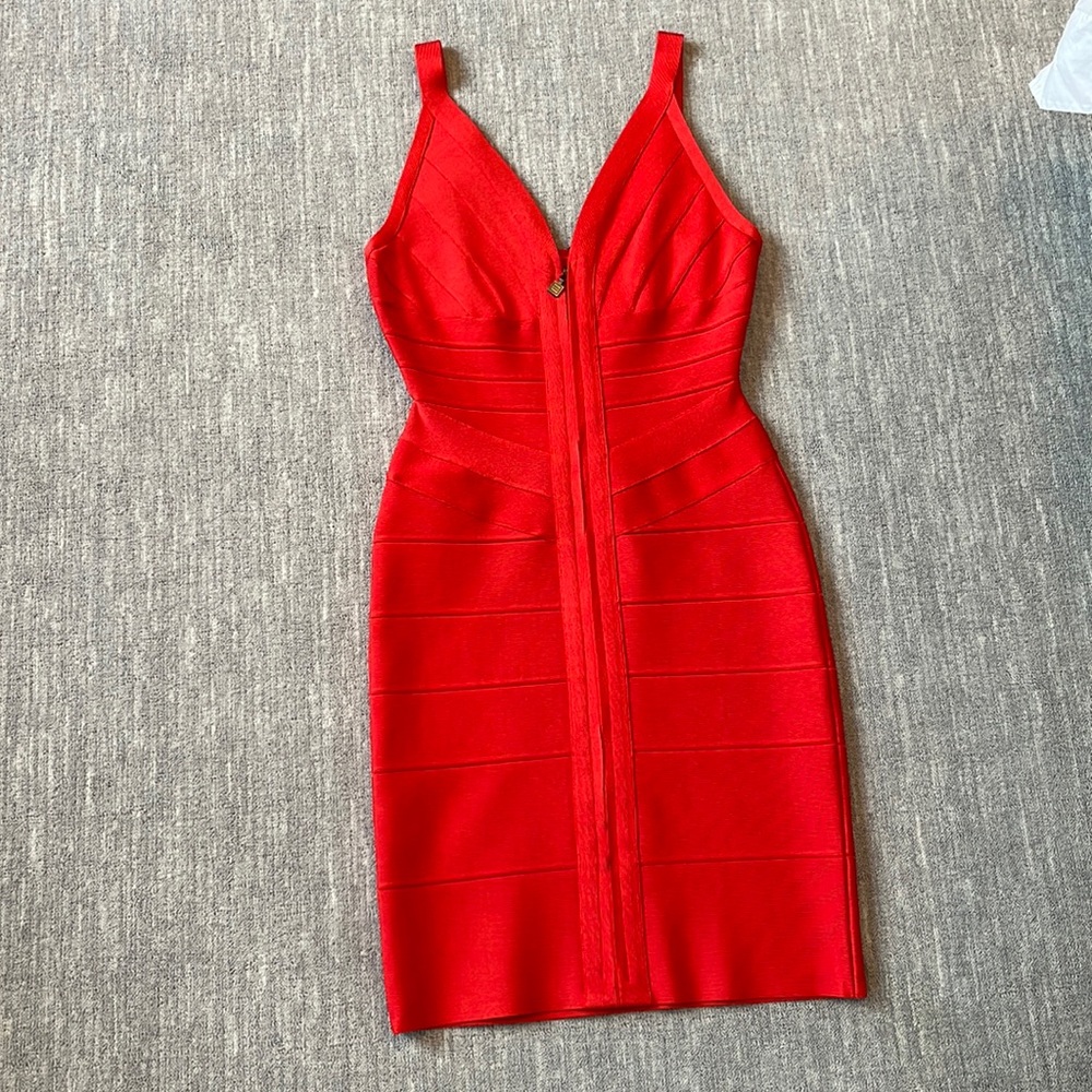 Herve Leger Red Dress